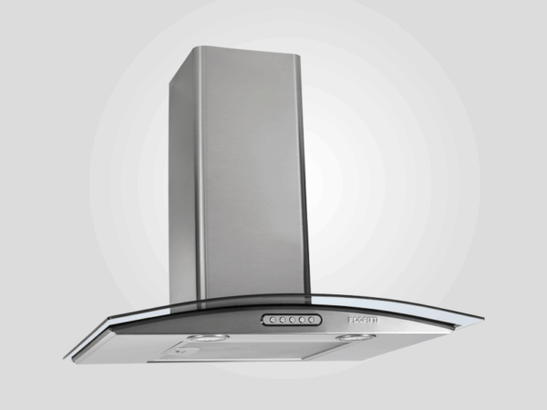COIFA VIDRO CURVO INOX DUTO SLIM 60 CM FOGATTI